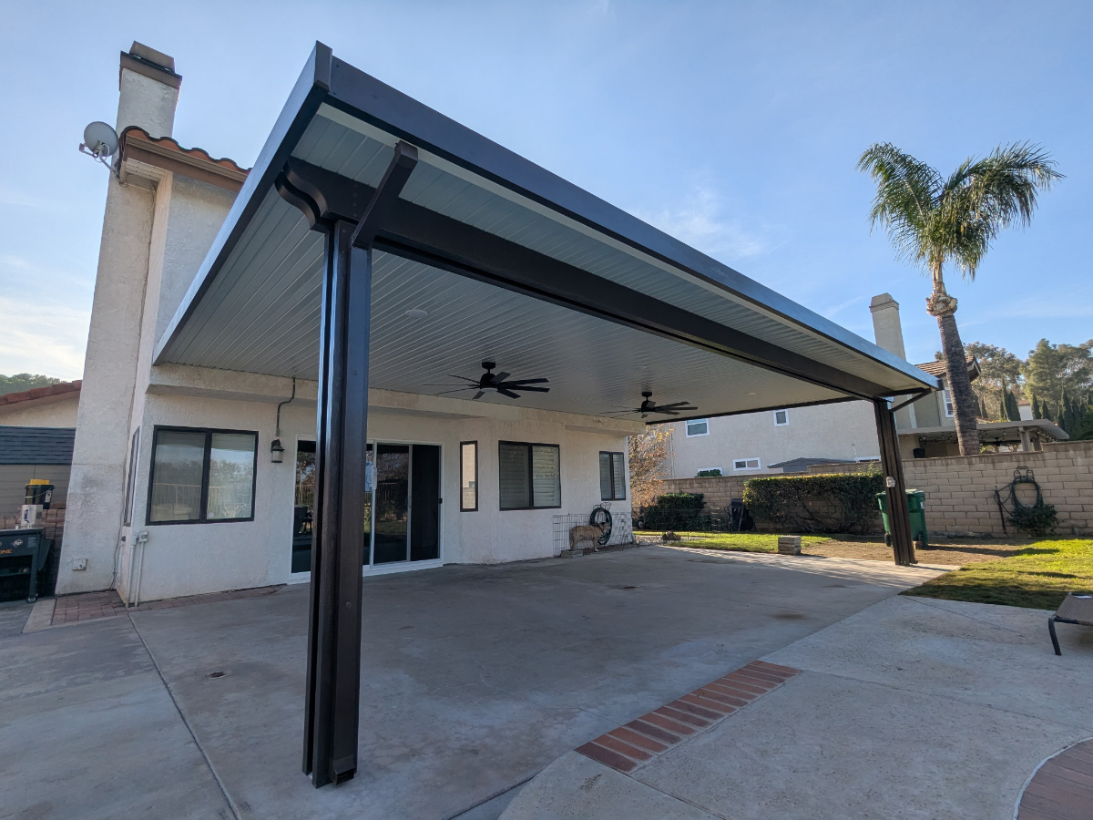 Premium aluminum patio cover by Eminent Patio Covers, Chino CA