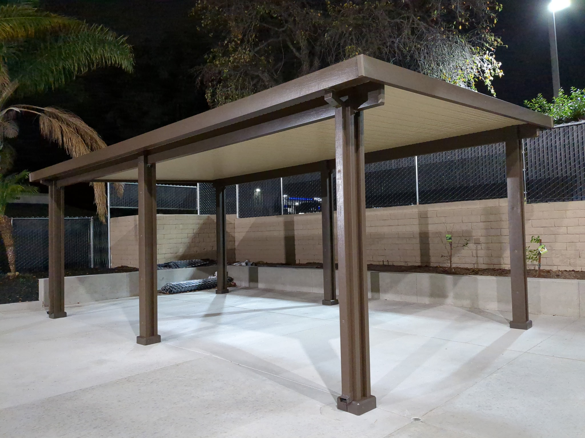 Residential aluminum patio cover project in Riverside, CA