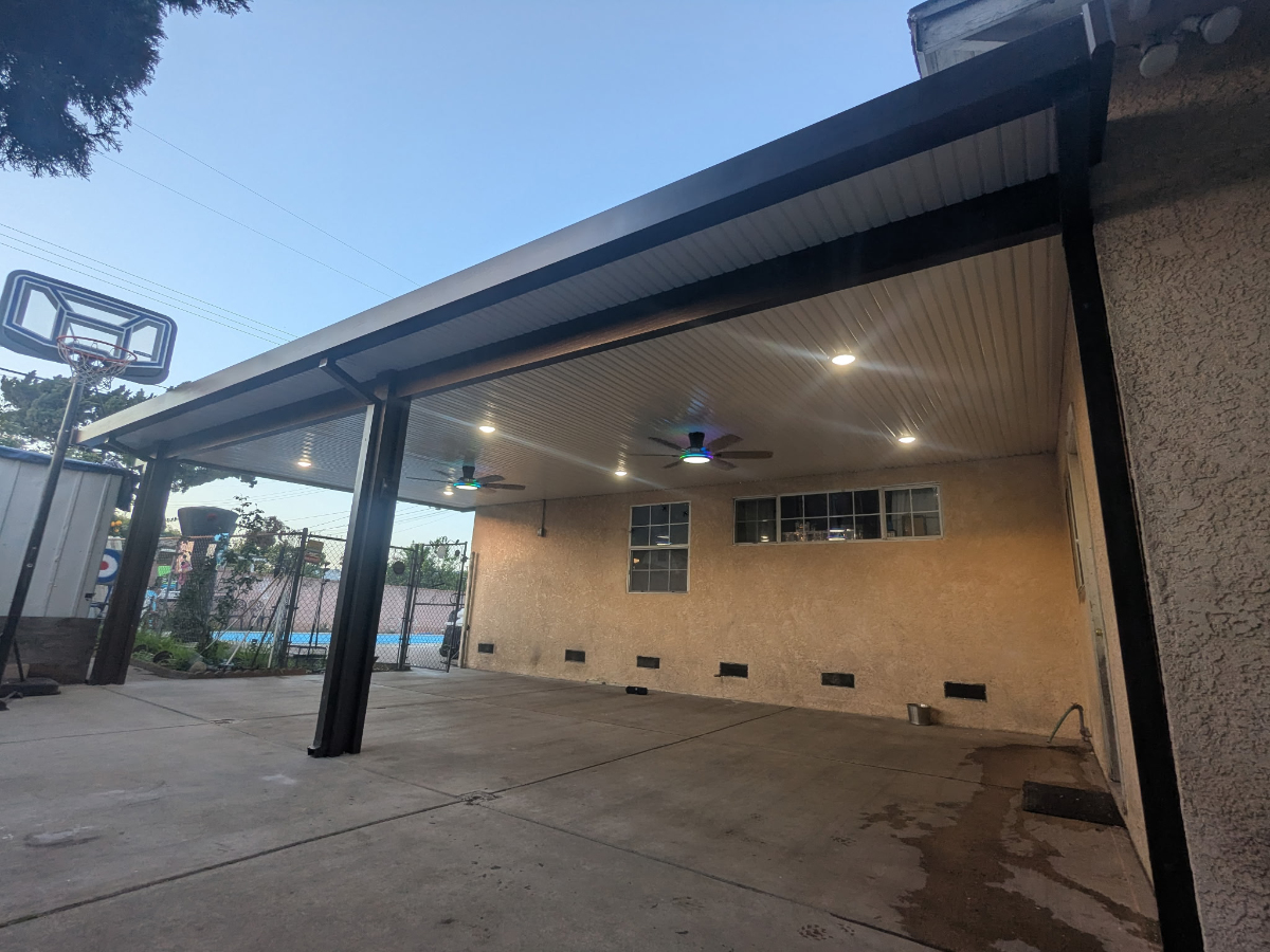 Professional aluminum patio cover installation by Eminent Patio Covers