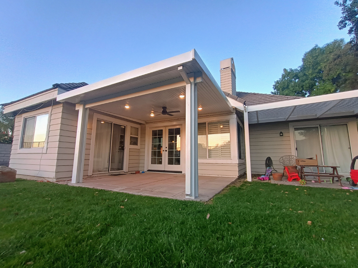 Backyard patio cover transformation in Murrieta, CA